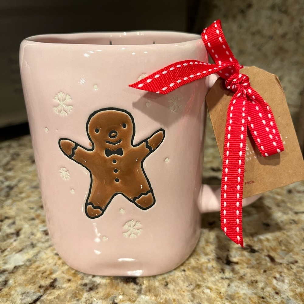 NEW Rae Dunn Christmas Mug with Gingerbread Design
